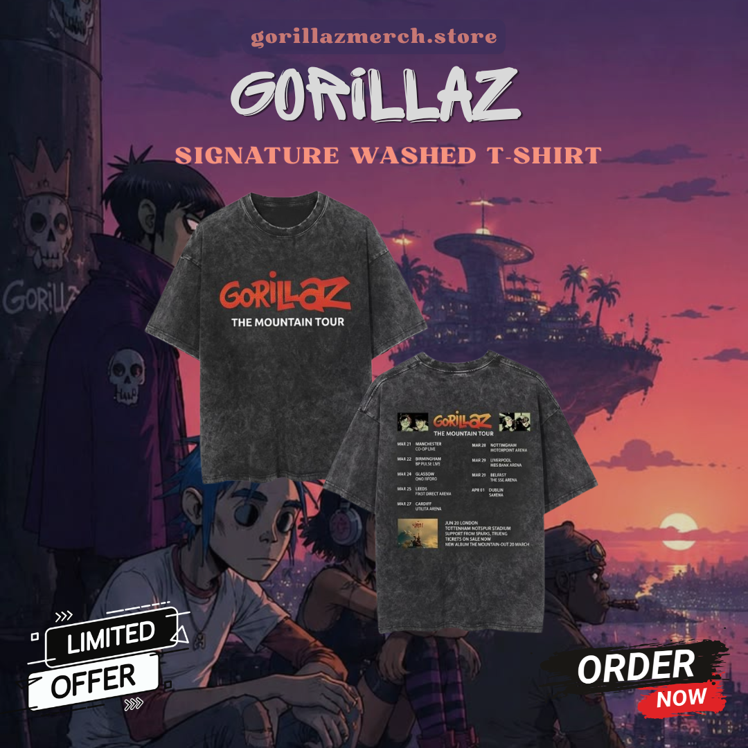 The Mountain Tour PTTT0206  Gorillaz T-Shirts
